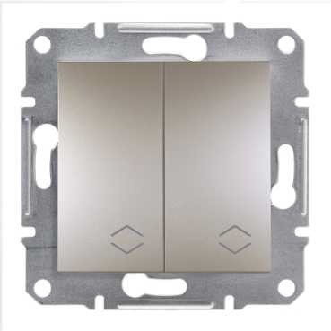 Вимикач SCHNEIDER ASFORA EPH0600169 перемикач 2кл. бронза