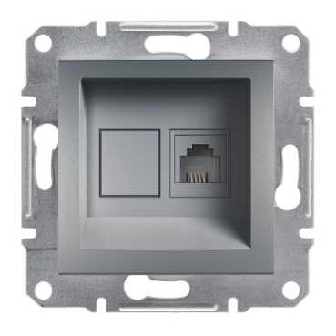 Розетка SCHNEIDER ASFORA EPH4100162 TF RJ11 сталь