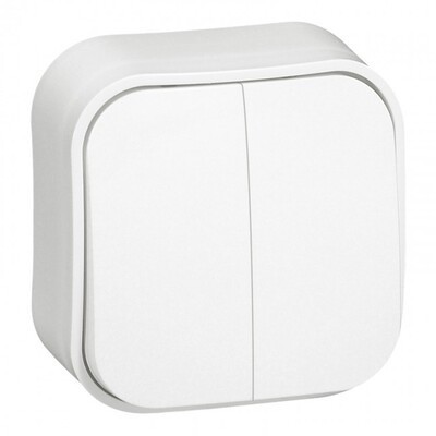 Выключатель LEGRAND Forix наружного монтажа 2-клавишный (сх.5) IP20 белый