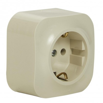 Розетка с з/к LEGRAND Forix 16А IP20 накладного монтажа слоновая кость