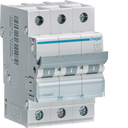 Автовыключатель HAGER 13А 3п С 6 kA 3м MCN313