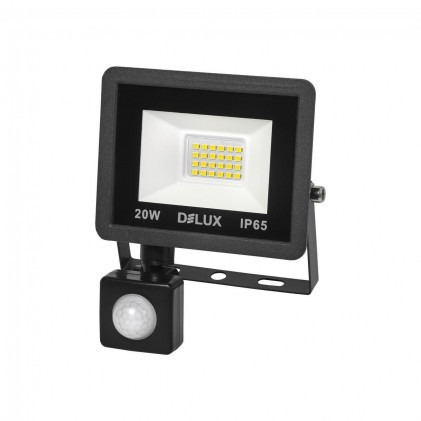 Прожектор DELUX FMI 11 S LED 20 Вт 220В 6500К IP65 с датчиком движения светодиодный