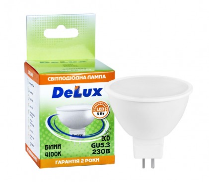 Led лампа DELUX JCDR 220B 5W 4100K GU5.3 светодиодная