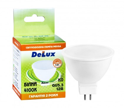 Led лампа DELUX JCDR 12B 5W 4100K GU5.3 светодиодная