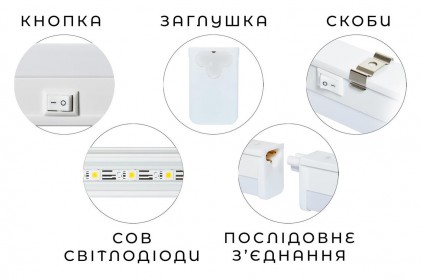 Світильник DELUX PLF 11 LED 12W 4000K 900 мм світлодіодний меблевий