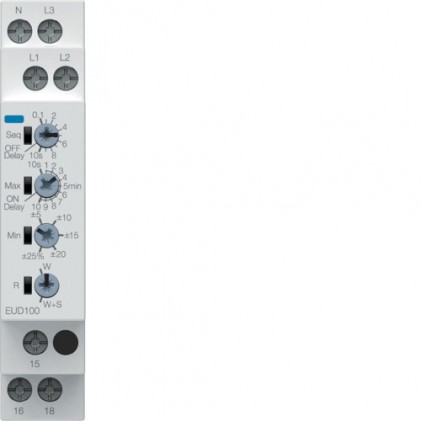 Реле контроля напряжения и фаз HAGER 1P+N / 3P+N  1 перекидной контакт