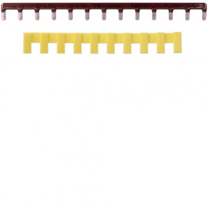 Шина Hager KB163A штырьевая коричневая 1-полюсная 63A 12 модулей с изоляцией