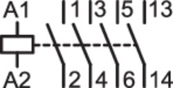 Контактор корпусный HAGER 3P + 1н.о. 230В-АС 7А AC-3 EV00710C