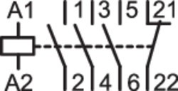Контактор корпусний HAGER 3P + 1н.з. 230В-АС 9А AC-3 EV00901C