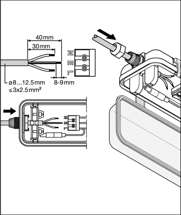 Светильник OSRAM DAMP PROOF HOUSING 1200 2XLAMP IP65 пылевлагозащищенный (без ламп)