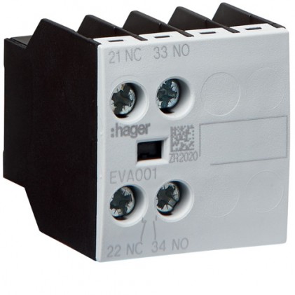 Дополнительный контакт HAGER 1НВ+1НЗ для EV007-10…EV038-10 EVN022…EVN045 EVL014…EVL027