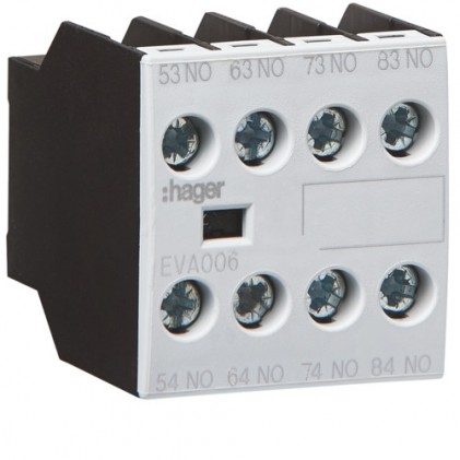 Дополнительный контакт HAGER 4НВ для EV007…EV038 EVN022…EVN045 EVL014…EVL027 EVR004…