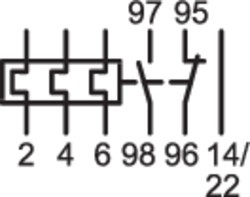 Реле теплове до контакторів EV018...EV038 1НВ+1НЗ 6.0-10А