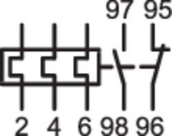 Реле теплове до контакторів EV040...EV072 1НВ+1НЗ 40-57А