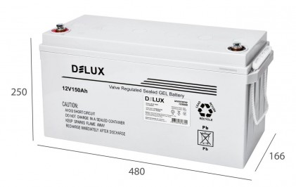 Акумулятор DELUX LB 12V 150AH гелевий