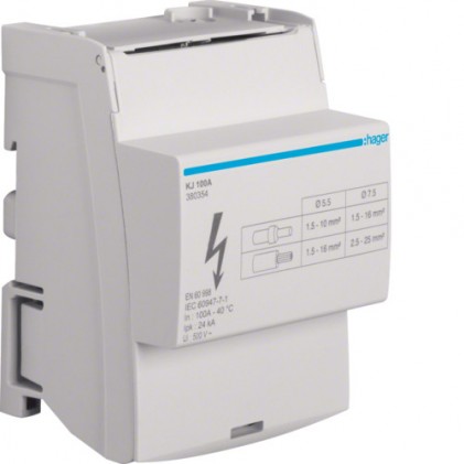 Блок распределительный Hager 100A 4п