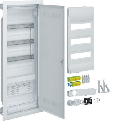 Щит HAGER VOLTA Hybrid VU603WWH скрытого монтажа 36 мод.+ 1 панель для ММ пластиковая дверь