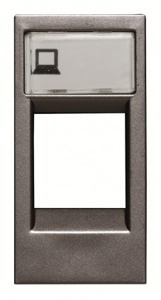 Лицевая панель ABB Zenit телекоммуникационных разъемов 1 мод. антрацит N2118.1AN