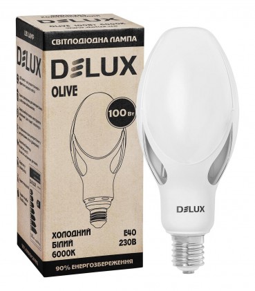 Led лампа DELUX OLIVE 100W E40 6000K світлодіодна