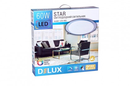 Світильник DELUX LCS-002 Star 60W 3000/6000K+пульт світлодіодний круглий