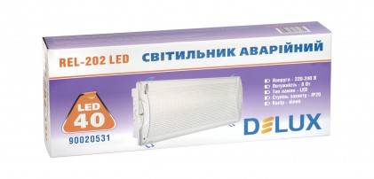 Светильник DELUX REL-202 (3.7V2.2Ah) 40 LED 8W аварийный светодиодный
