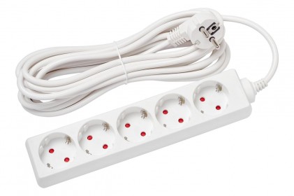 Удлинитель DELUX G3J 5м с заземлением