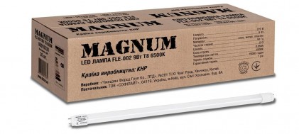 Led лампа MAGNUM FLE-002 9 Вт T8 6500K 220В G13 стекло