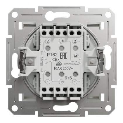 Вимикач SCHNEIDER ASFORA EPH0670121 перемикач 2кл. без рамки білий