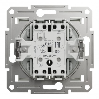 Вимикач SCHNEIDER ASFORA EPH1100171 кнопковий 2-кл. антрацит