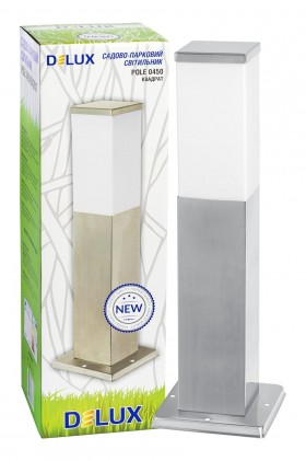 Светильник DELUX POLE 0450 E27 Квадрат нержавеющая сталь садово-парковый