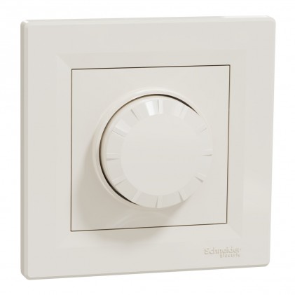 Димер (светорегулятор) поворотний SCHNEIDER Asfora 3-370Вт нак. 3-200Вт RC LED кремовий