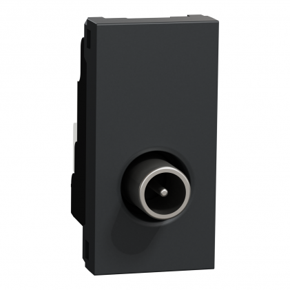 Розетка TV індивідуальна SCHNEIDER Unica NEW штирьовий роз'єм 1 мод. антрацит