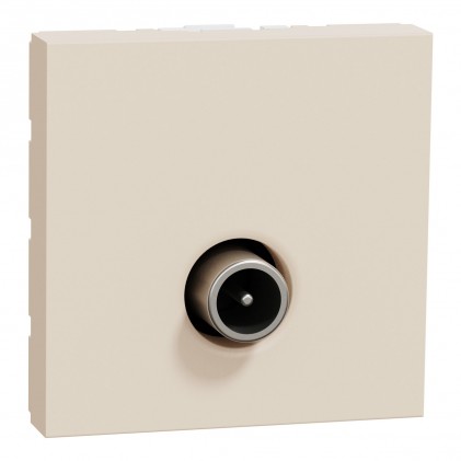 Розетка TV індивідуальна SCHNEIDER Unica NEW штирьовий роз'єм 2 мод. бежева