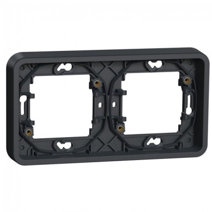 Рамка двойная SCHNEIDER Mureva Styl MUR34101 горизонтальная IP55 черная