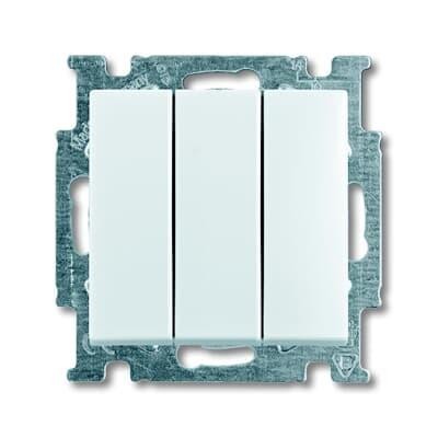 Выключатель 3-клавишный ABB Вasic55 (сх.5) белый