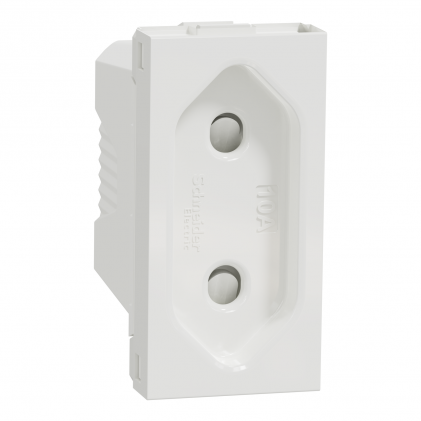 Розетка без зк зі шторками 10А SCHNEIDER Unica NEW гвинт.клеми біла