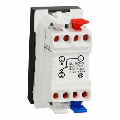 Выключатель (переключатель) SCHNEIDER Unica NEW 1 кл. с возмож. подсв. 1 мод. 10А сх.6 антрацит