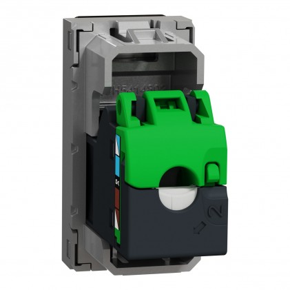 Розетка комп'ютерна SCHNEIDER Unica NEW RJ45 (кат. 6) неекран. 1 мод. алюміній