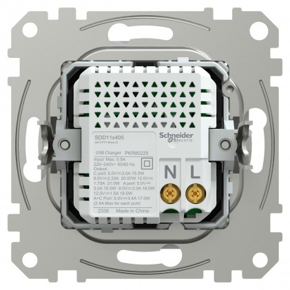 Розетка USB SCHNEIDER Sedna Design type A+type C 3А 21Вт белая