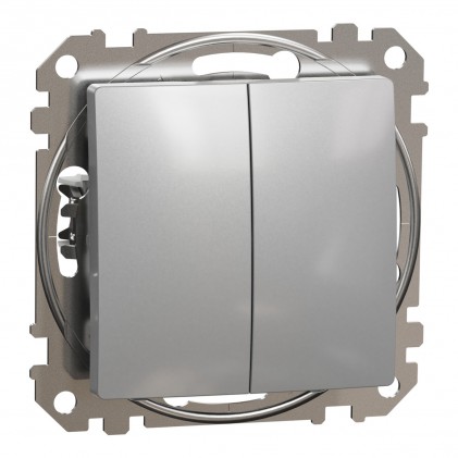Выключательпереключатель SCHNEIDER Sedna Design 1кл. (сх.6+6) алюминий