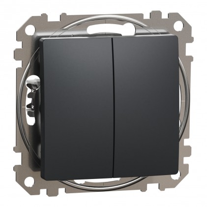 Выключатель SCHNEIDER Sedna Design 2кл. (сх.5) черный