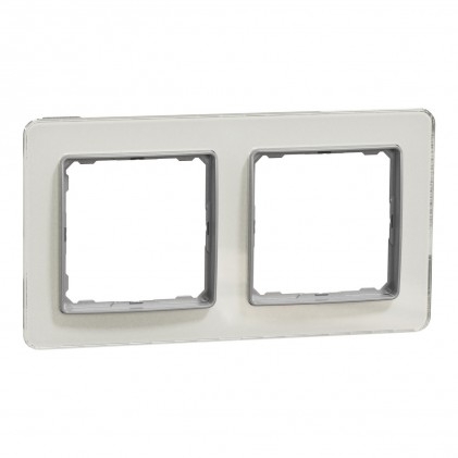 Рамка SCHNEIDER Sedna Design 2-м стекло белое