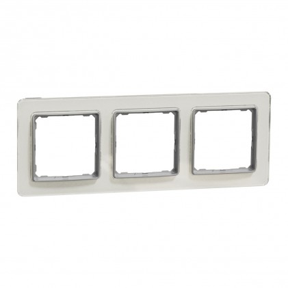 Рамка SCHNEIDER Sedna Design 3-м стекло белое