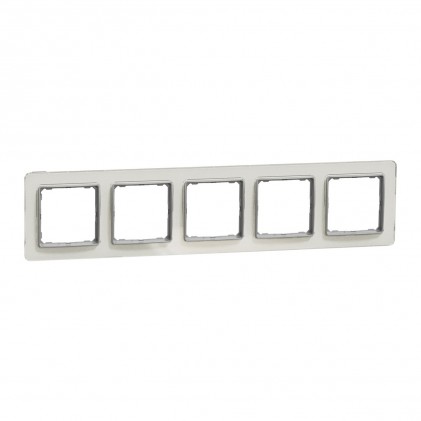 Рамка SCHNEIDER Sedna Design 5-м скло біле