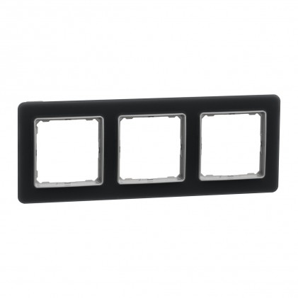 Рамка SCHNEIDER Sedna Design 4-м скло матове димчасте