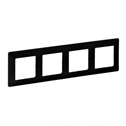 Рамка LEGRAND Valena life 4м черная матовая