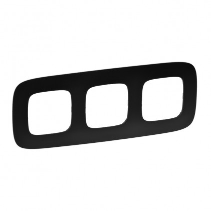 Рамка LEGRAND Valena Allure 3м черная матовая