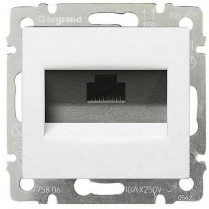 Розетка компьютерная LEGRAND Valena Classic 1*RJ45 категория 5e UTP белая