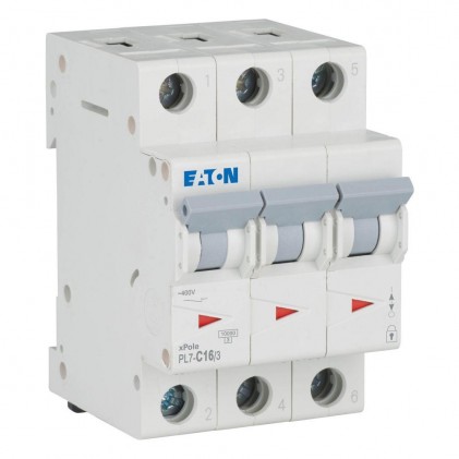 Автоматичний вимикач 3п 16A PL7-C16/3 10kA EATON