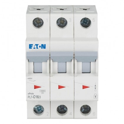 Автоматичний вимикач 3п 16A PL7-C16/3 10kA EATON